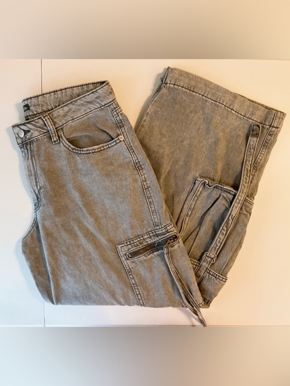 🏁Wild Fable Mid-Rise Wide-Leg Baggy Cargo Jeans Size 8 (Medium) - Picture 9 of 9